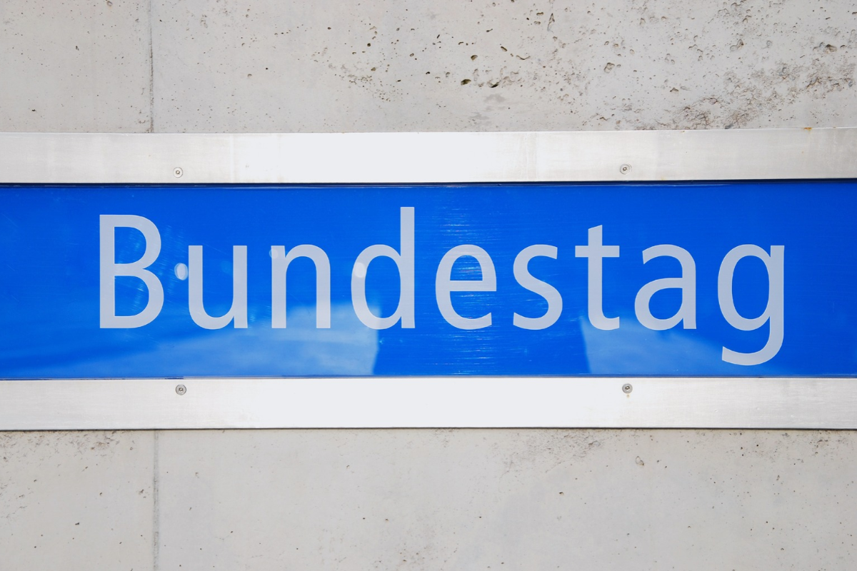 Schild Bundestag